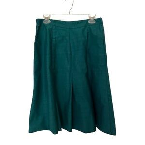 New Handmade 100% Cotton Green Skirt, Sz S/M